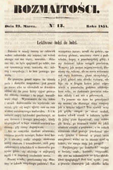 Rozmaitości : pismo dodatkowe do Gazety Lwowskiej. 1854, nr 13
