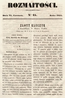 Rozmaitości : pismo dodatkowe do Gazety Lwowskiej. 1854, nr 25