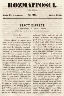 Rozmaitości : pismo dodatkowe do Gazety Lwowskiej. 1854, nr 26