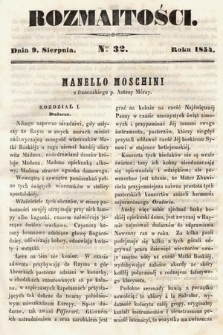 Rozmaitości : pismo dodatkowe do Gazety Lwowskiej. 1854, nr 32