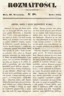 Rozmaitości : pismo dodatkowe do Gazety Lwowskiej. 1854, nr 38