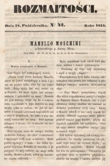 Rozmaitości : pismo dodatkowe do Gazety Lwowskiej. 1854, nr 42