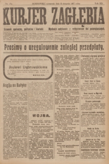 Kurjer Zagłębia : dziennik społeczny, polityczny i literacki. R.12, nr 173 (2 sierpnia 1917)