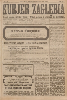 Kurjer Zagłębia : dziennik społeczny, polityczny i literacki. R.12, nr 186 (18 sierpnia 1917)