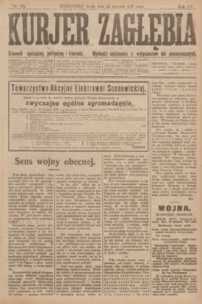 Kurjer Zagłębia : dziennik społeczny, polityczny i literacki. R.12, nr 189 (22 sierpnia 1917)