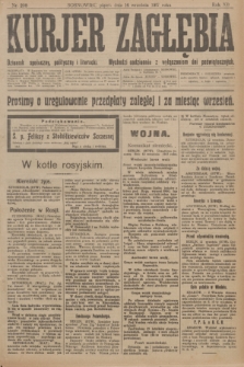 Kurjer Zagłębia : dziennik społeczny, polityczny i literacki. R.12, nr 208 (14 września 1917)