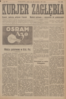 Kurjer Zagłębia : dziennik społeczny, polityczny i literacki. R.12, nr 212 (19 września 1917)