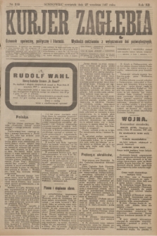 Kurjer Zagłębia : dziennik społeczny, polityczny i literacki. R.12, nr 219 (27 września 1917)