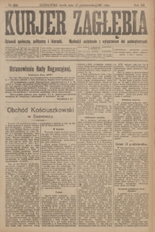 Kurjer Zagłębia : dziennik społeczny, polityczny i literacki. R.12, nr 232 (17 października 1917)