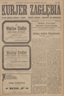 Kurjer Zagłębia : dziennik społeczny, polityczny i literacki. R.12, nr 236 (21 października 1917)
