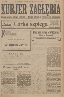 Kurjer Zagłębia : dziennik społeczny, polityczny i literacki. R.12, nr 242 (28 października 1917)
