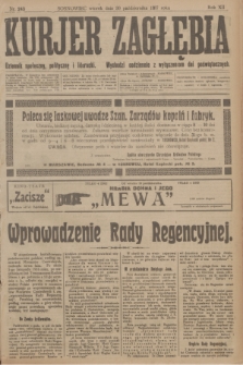 Kurjer Zagłębia : dziennik społeczny, polityczny i literacki. R.12, nr 243 (30 października 1917)