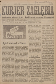 Kurjer Zagłębia : dziennik społeczny, polityczny i literacki. R.12, nr 264 (24 listopada 1917)