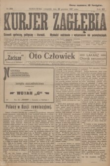 Kurjer Zagłębia : dziennik społeczny, polityczny i literacki. R.12, nr 285 (20 grudnia 1917)