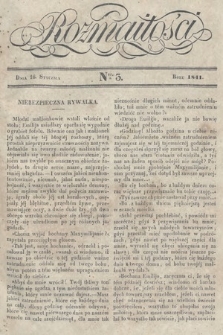 Rozmaitości : pismo dodatkowe do Gazety Lwowskiej. 1841, nr 3