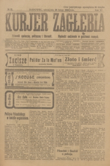 Kurjer Zagłębia : dziennik społeczny, polityczny i literacki. R.15, № 51 (28 lutego 1920)