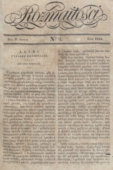 Rozmaitości : pismo dodatkowe do Gazety Lwowskiej. 1841, nr 9