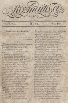 Rozmaitości : pismo dodatkowe do Gazety Lwowskiej. 1841, nr 11