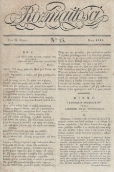 Rozmaitości : pismo dodatkowe do Gazety Lwowskiej. 1841, nr 13