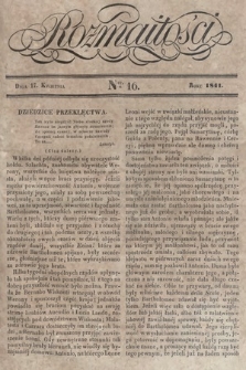 Rozmaitości : pismo dodatkowe do Gazety Lwowskiej. 1841, nr 16