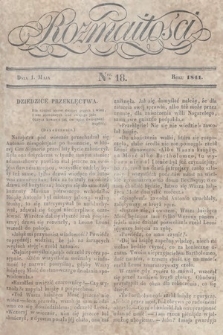 Rozmaitości : pismo dodatkowe do Gazety Lwowskiej. 1841, nr 18
