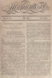 Rozmaitości : pismo dodatkowe do Gazety Lwowskiej. 1841, nr 22