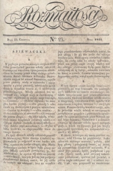 Rozmaitości : pismo dodatkowe do Gazety Lwowskiej. 1841, nr 25