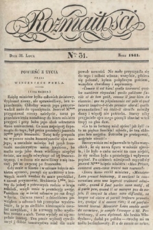Rozmaitości : pismo dodatkowe do Gazety Lwowskiej. 1841, nr 31