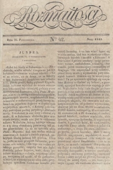 Rozmaitości : pismo dodatkowe do Gazety Lwowskiej. 1841, nr 42