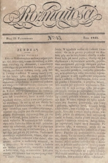 Rozmaitości : pismo dodatkowe do Gazety Lwowskiej. 1841, nr 43