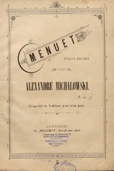 Menuet : pour piano