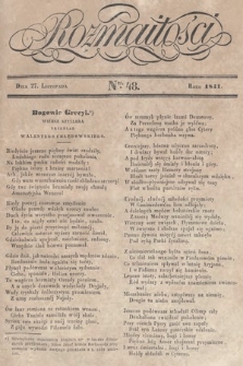 Rozmaitości : pismo dodatkowe do Gazety Lwowskiej. 1841, nr 48