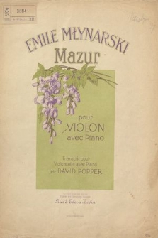 Mazur : pour violon avec piano