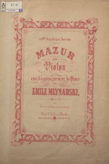 Mazur : pour violon avec piano