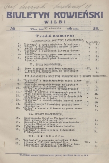 Biuletyn Kowieński Wilbi. 1927, № 58 (31 stycznia)