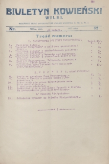Biuletyn Kowieński Wilbi. 1927, nr 62 (28 lutego)