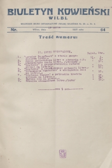 Biuletyn Kowieński Wilbi. 1927, nr 64 (19 marca)