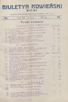 Biuletyn Kowieński Wilbi. 1927, nr 70 (10 maja)