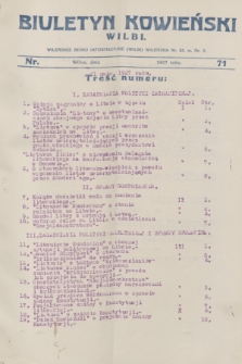Biuletyn Kowieński Wilbi. 1927, nr 71 (21 maja)