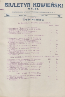 Biuletyn Kowieński Wilbi. 1927, nr 72 (31 maja)