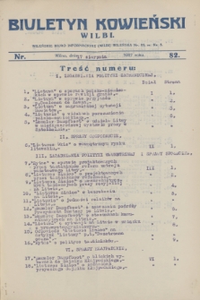 Biuletyn Kowieński Wilbi. 1927, nr 82 (17 sierpnia)
