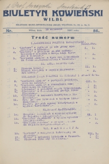 Biuletyn Kowieński Wilbi. 1927, nr 86 (16 września)