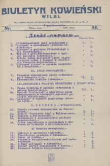 Biuletyn Kowieński Wilbi. 1927, nr 89 (5 października)