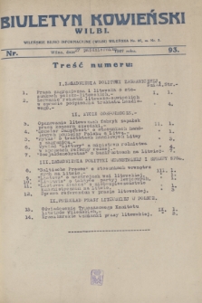 Biuletyn Kowieński Wilbi. 1927, nr 93 (27 października)
