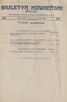 Biuletyn Kowieński Wilbi. 1927, nr 95 (8 listopada)