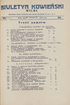 Biuletyn Kowieński Wilbi. 1927, nr 99 (22 listopada)