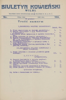 Biuletyn Kowieński Wilbi. [1927], nr 104 (31 grudnia)