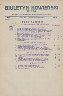 Biuletyn Kowieński Wilbi. 1928, nr 105 (10 stycznia)