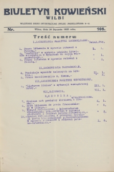 Biuletyn Kowieński Wilbi. 1928, nr 108 (30 stycznia)