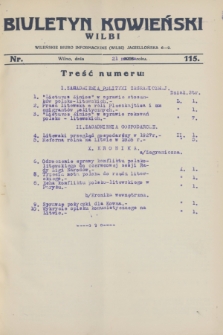 Biuletyn Kowieński Wilbi. 1928, nr 115 (21 marca)